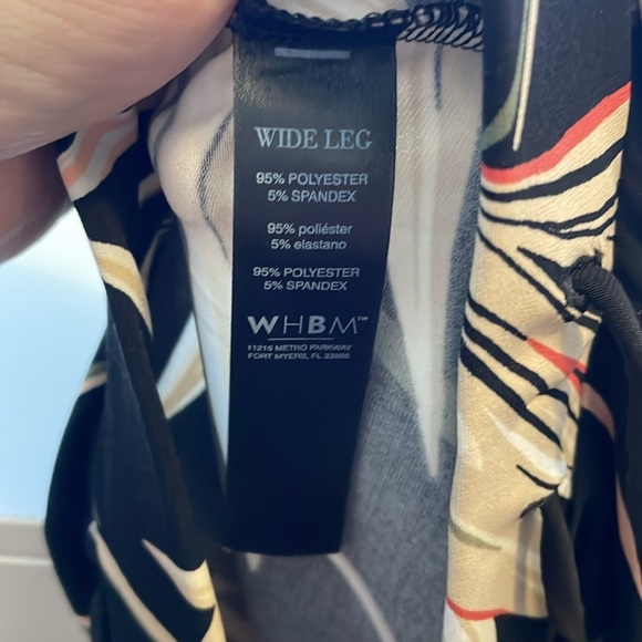 WHBM Wide Leg Palazzo Pants Tropical Print - Picture 7 of 7